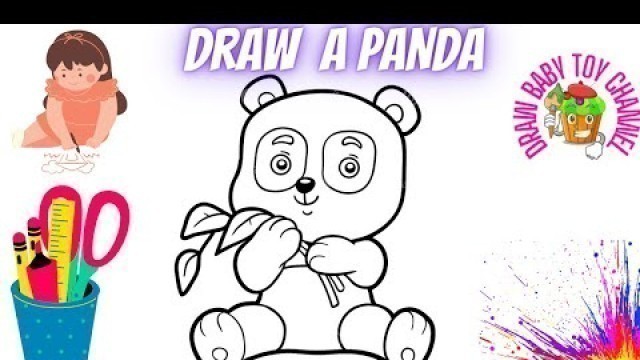 'drawing for kids /how to draw a PANDA /art for kids hub / step by step /drawing for baby'