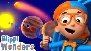 'Blippi Wonders | Solar System Planets! | Blippi Animated Series | Cartoons For Kids'