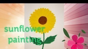 'how to make an easy sunflower painting for kids||Shrishti\'s art hub'