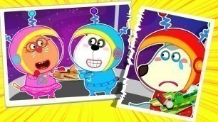 'Wolfoo! Let\'s Share Spaceship and Adventure Outer Space - Kids Stories | Wolfoo Family Kids Cartoon'