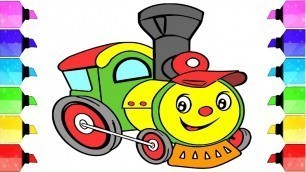 'How to draw a train for kids | Art For Kids Hub | Train easy draw tutorial'