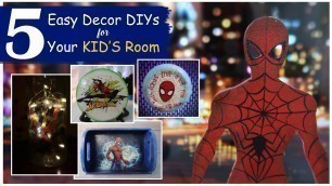 '5 Amazing & Easy SpiderMan Decor DIYs for your Kids Room'