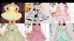 'Up coming fashion designer frock Eid special dress kids frock design latest design party wear frock'