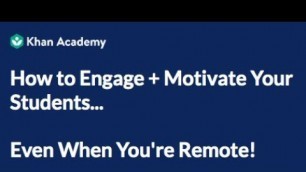 'How to Engage + Motivate Your Students... Even When You\'re Remote!'