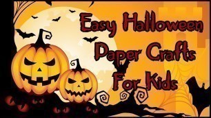 'Best & Spooky Halloween DIYs for Kids| Easy Origami Halloween Crafts| Paper Halloween Decorations'
