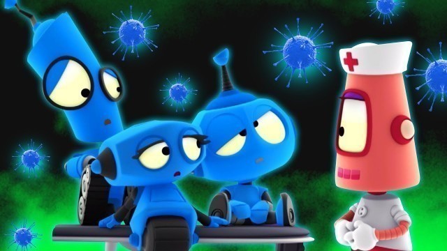 'Rob the Robot\'s Space Virus Blues | Space Robots Cartoon'