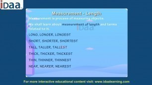 'Measurement – Length for kid math'