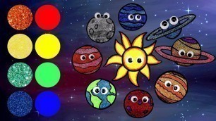 'Learn Names of the Planets in the Solar System! | Drawing and Coloring with Glitter & Googly Eyes'