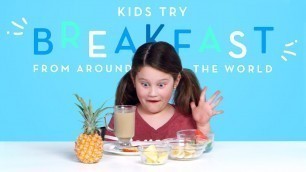 'Kids Try Breakfast from Around the World | Kids Try | HiHo Kids'