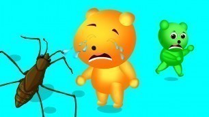 'Mega Gummy Bear Cockroach Fight Scary Finger Family Songs Compilation Nursery Rhymes For Kids'