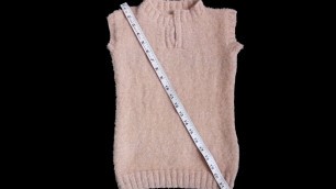 'Half Sweater Knitting Measurement for 4-8 year old kids'