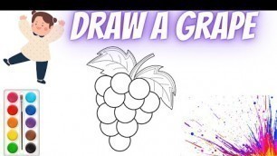 'drawing for kids /how to draw a grape /art for kids hub / step by step /'