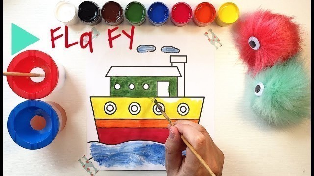 'Art for kids hub car | plane | ship | helicopter | раскраскa для детей | colorante'