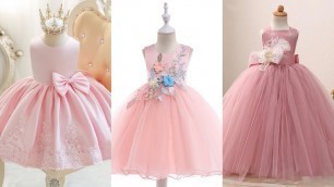 'Pink flower girl dresses, custom children dresses'