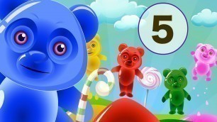 'Five Little Gummy Bear Jumping on the bed | Nursery Rhymes and Kids Songs | Childrens Video'