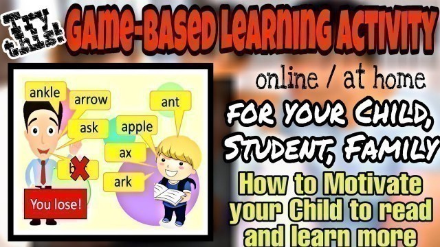 'GAME BASED LEARNING ACTIVITY FOR KIDS TO ADULT | How to Motivate Your Child & Student |Cher Ey Bi Si'
