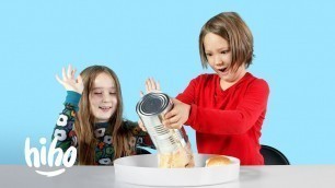 'Kids Try Unusual Canned Foods | Kids Try | HiHo Kids'