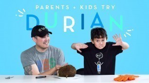 'Parents & Kids Try Durian Together | Kids Try | HiHo Kids'