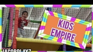 'Jacobplayz with GIANT blocks at the Kids Empire in Anaheim California.'