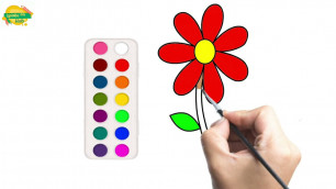 'How To Draw Flower #15- Preschool- Lynmbo Kids Hub'