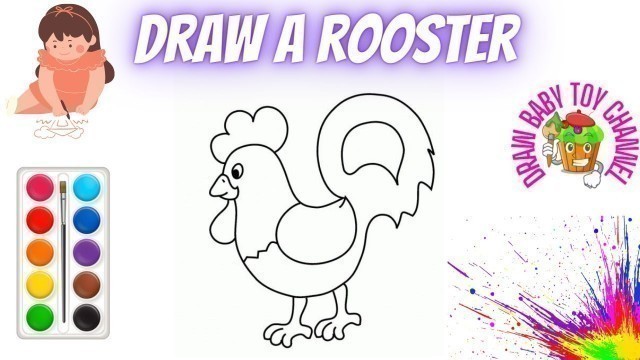 'drawing for kids /how to draw a rooster /art for kids hub /'