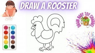 'drawing for kids /how to draw a rooster /art for kids hub /'