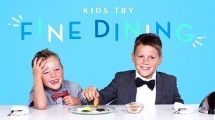 'Kids Try Fine Dining | Kids Try | HiHo Kids'