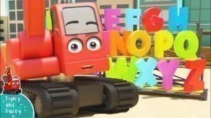 Alphabet Song | Learn Your ABC's | Vehicles For Kids | Trucks For Kids | Cartoons | Digley and Dazey
