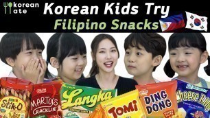 'Korean Kids Try Filipino Snacks for the First Time 