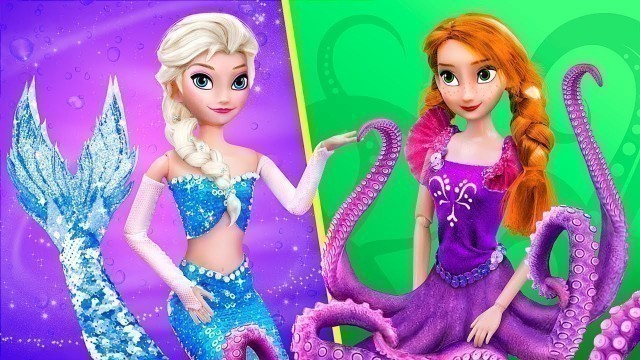 'Anna and Elsa Mermaids / 10 Frozen DIYs'