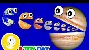 'HUNGRY PLANETS COMPILATION | Planet SIZES for BABY | Funny Planet comparison for kids | Planet size'