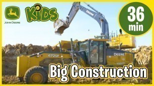 'John Deere Kids | Real Big Construction Vehicles Working with Music & Song'