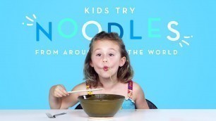 'Kids Try Noodles from Around the World | Kids Try | HiHo Kids'