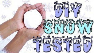 'DIY Instant Snow! 3 Fake Snow DIYs TESTED!'