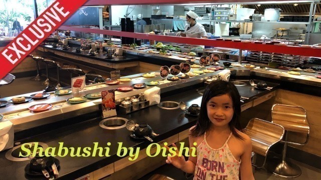 'The coolest buffet ever || shabushi by oishi || kids try food'