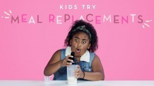 'Kids Try Meal Replacements | Kids Try | HiHo Kids'
