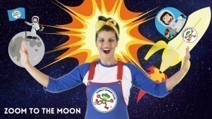 'Zoom to the Moon | Countdown | Blast off! | Outer Space | Space Songs for Kids | Cheeky Monkey Club'