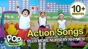 'Action Songs + More Nursery Rhymes | Non - Stop Compilation | Pop Babies'