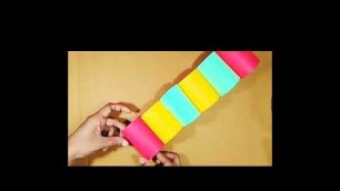 'easy to make paper caterpillar for kids easy DIY A4 sheet colour paper'