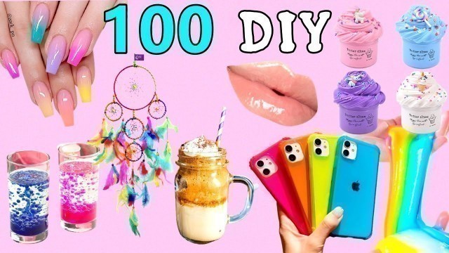 '100 DIY - EASY LIFE HACKS AND DIY PROJECTS YOU CAN DO IN 5 MINUTES - ROOM DECOR, PHONE CASE and more'