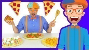 'Funny Fun Pizza Song by Blippi | Foods for Kids'
