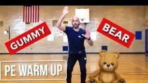 'PhysEdZone: \"Gummy Bear Song\"  PE Dance Fitness Warm-Up | Brain Break'