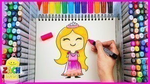 'Cute Princess Barbie Coloring and Drawing for Kids , Toddlers with 100+ Colorful Markers'