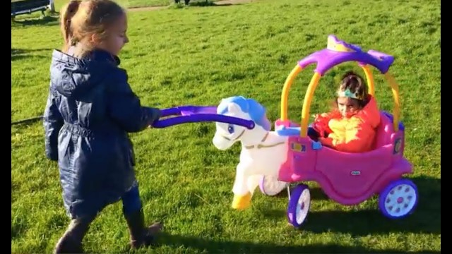 'Princess Carriage Ride On / Fun Playground For Kids'