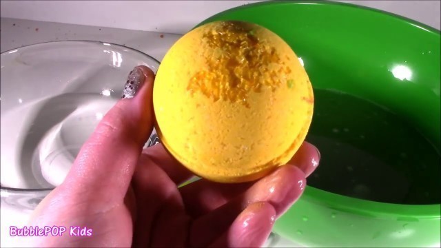 'BubblePOP Kids! Cutting OPEN Squishy Surprise TOY BATH BOMBS! Are They Squishy or Not What Did I Fin'