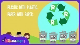 'Reduce Reuse Recycle Song for Kids |  Earth Day Songs for Children | The Kiboomers'