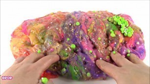 'BubblePOP Kids! Mixing Clay into STORE Bought SLIME! Satisfying SLIME SMOOTHIE!'