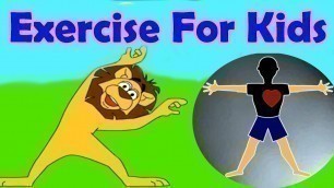 'Exercises for different parts of the body, Jumping, Stretching, Aerobics, Funny Game for Kids'