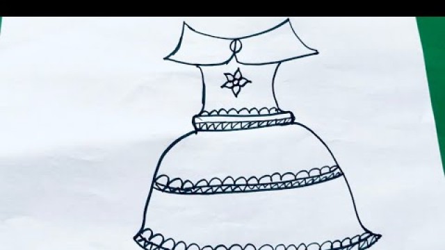 'How to draw a Princess dress for kids, toddlers || beginners drawing'