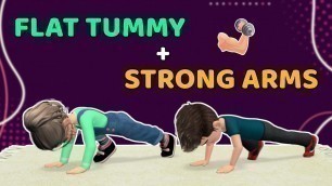 'STRONG ARMS + FLAT TUMMY: ARM & CORE EXERCISES FOR KIDS'